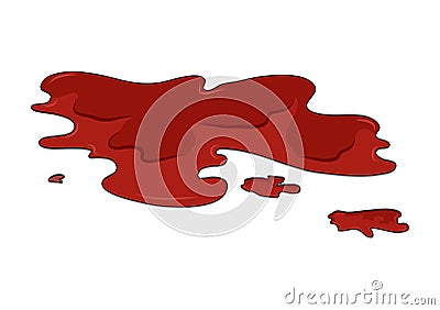 Blood puddle simple vector design isolated on white Vector Illustration