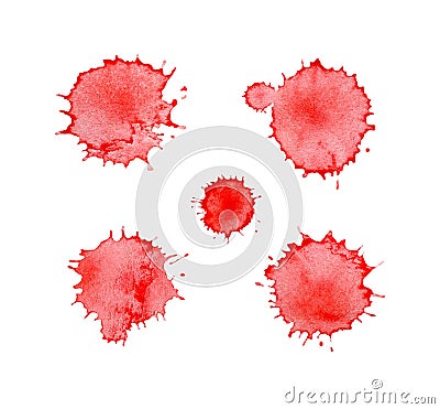 Blood spatters realistic bloodstains Stock Photo