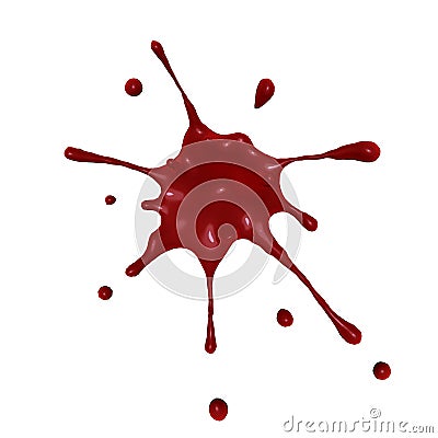 Blood splash - 3D render Stock Photo