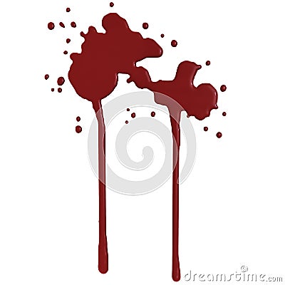 Blood splash - 3D render Stock Photo