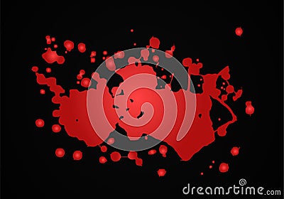 Blood splash vector illustration. Red Vector Illustration