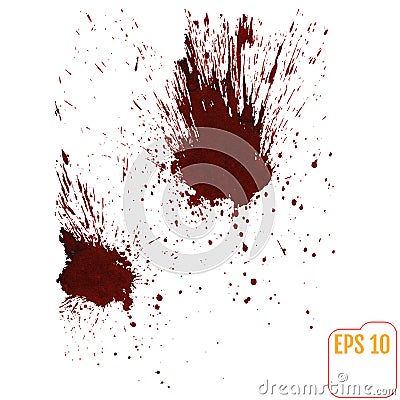 A blood splatter graphic on white. Vector. Vector Illustration