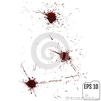 Blood splatter. Grunge concept. Vector Vector Illustration
