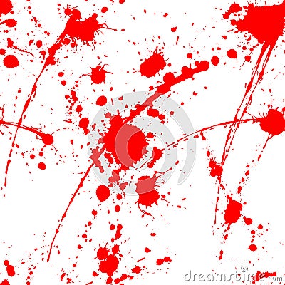 Blood splatter seamless tile Vector Illustration