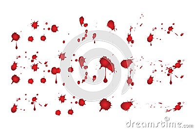 Blood splatters Vector Eps 10 Vector Illustration