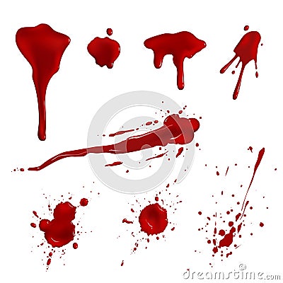 Blood splatters Stock Photo