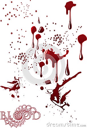 Blood spots Stock Photo