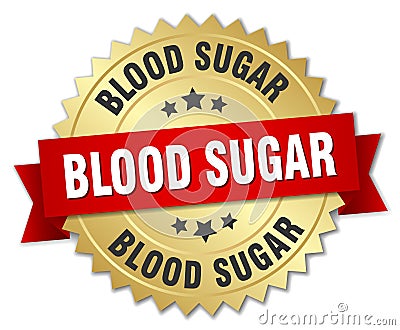 blood sugar round isolated badge Vector Illustration