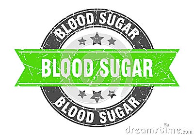 blood sugar stamp Vector Illustration