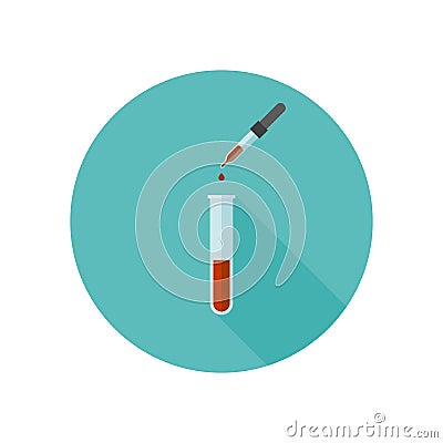 Blood test laboratory. Vector Illustration