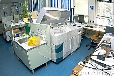 Blood test machine Stock Photo