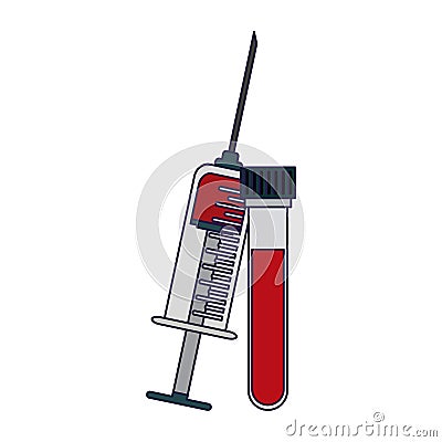 Blood test tubes Vector Illustration