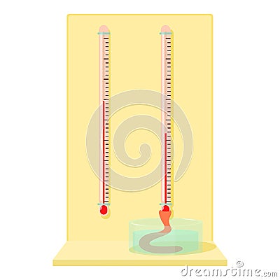 Blood test tubes icon, cartoon style Vector Illustration