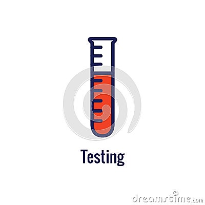 Blood testing and work icon showing one aspect of blood draw process Vector Illustration