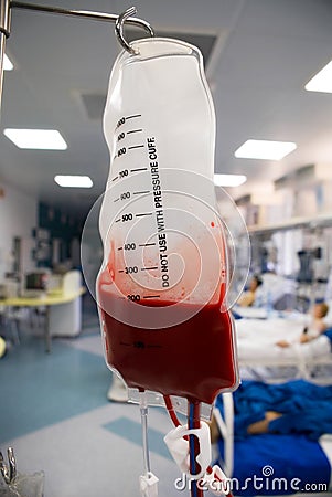 Blood transfusion Stock Photo