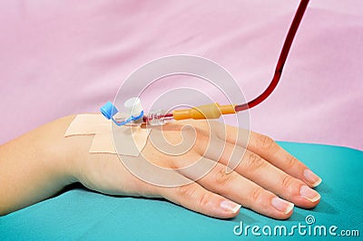 Blood transfusion Stock Photo