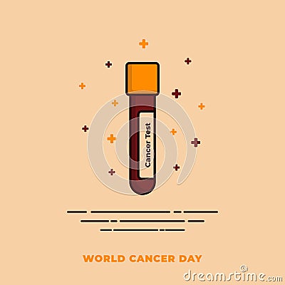 Blood vacuum vector illustration for world cancer day design Vector Illustration