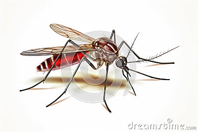 Bloodsucker mosquito isolated Stock Photo