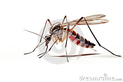 Bloodsucker mosquito isolated on white background Stock Photo