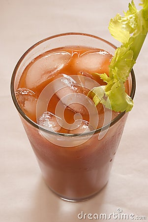 Bloody mary tomato cocktail Stock Photo