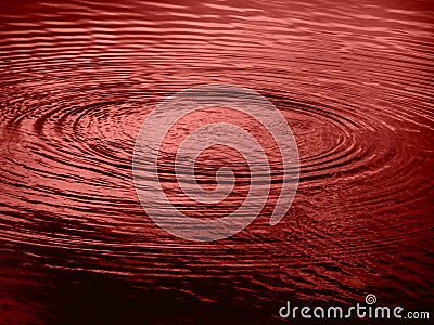 Bloody Water Rings Stock Photo