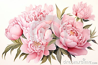 Bloom background floral blossom vintage plant peony beauty flower pink spring nature bouquet background Stock Photo