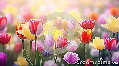 bloom spring flower background Cartoon Illustration
