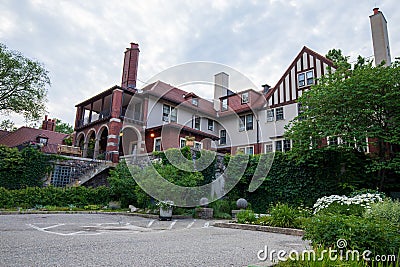 Cranbrook schools the House & Gardens. American private middle school high school. Editorial Stock Photo