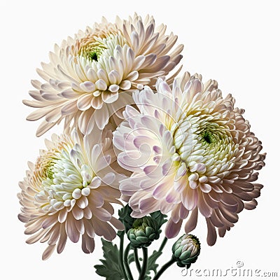 Blooming Beauty: Captivating Chrysanthemums in Full Bloom Stock Photo