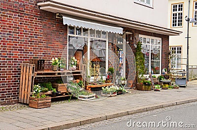 A blossoming flower shop Editorial Stock Photo