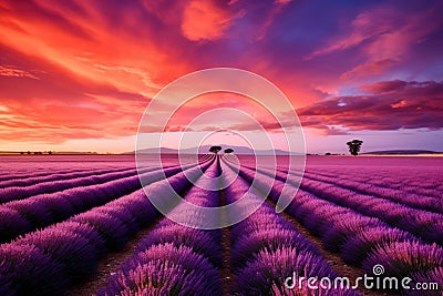 Provence france plant summer scenic field purple landscape nature countryside Stock Photo