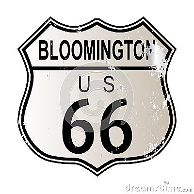 Bloomington Route 66 Vector Illustration