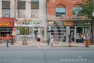 Toronto, Ontario - Bloor Street West during the Covid-19 pandemic Editorial Stock Photo