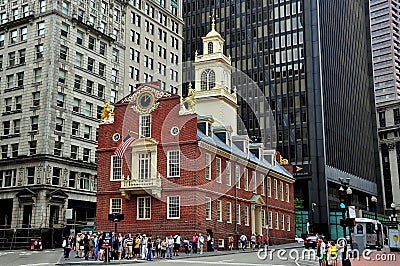 Boston, MA: The Old State House Editorial Stock Photo