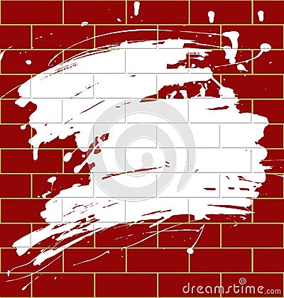 Blot on a brickwall Vector Illustration