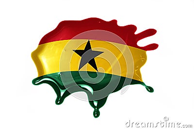 Blot with national flag of ghana Editorial Stock Photo