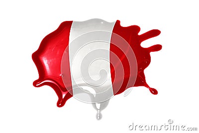 Blot with national flag of peru Stock Photo