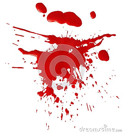 Blot of red blood Stock Photo