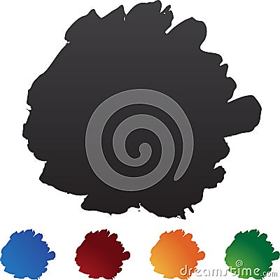 Blotch Brushstrokes Vector Illustration