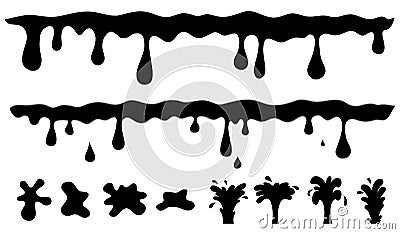 Blots, splashes and smudges Vector Illustration