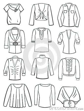 Blouses Vector Illustration