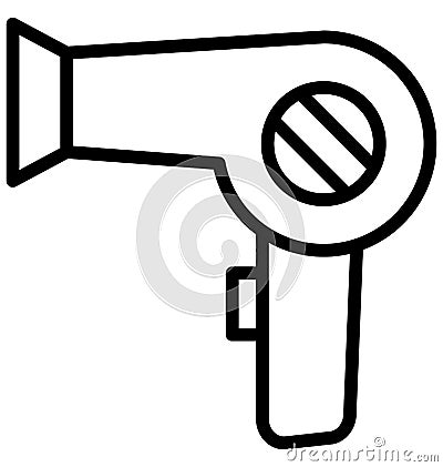 Blow dryer, hair dryer Isolated Vector Icon That can be easily edited in any size or modified. Blow dryer, hair dryer Isolated Vector Illustration