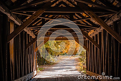 Blow MeDown Covered Bridge Cornish New Hampshire Stock Photo