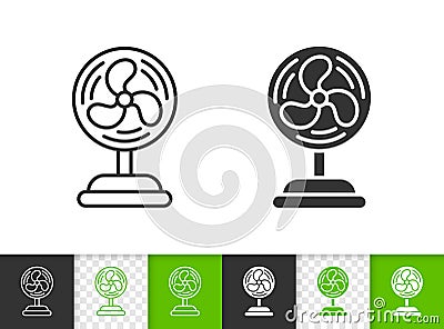 Blower simple black line vector icon Vector Illustration