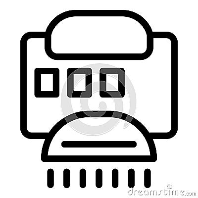 Blowing hand dryer icon outline vector. Electric warm airflow machinery Vector Illustration