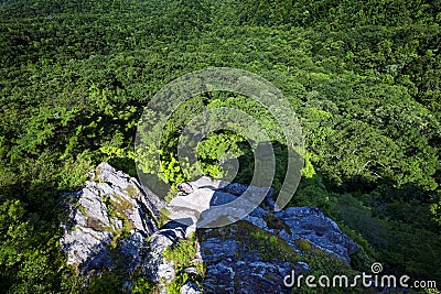 Blowing Rock in Blowing Rock North Carolina Stock Photo