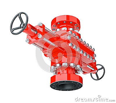 Blowout preventer, isolated Cartoon Illustration