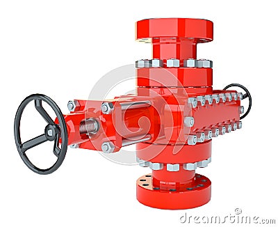 Blowout preventer, isolated Cartoon Illustration