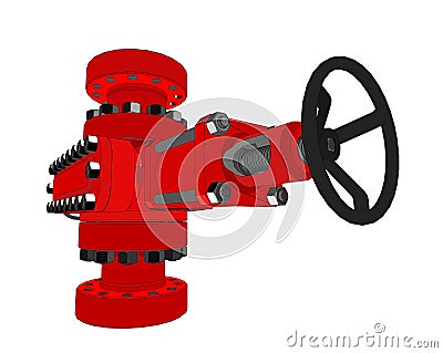 Blowout preventer. Vector Vector Illustration