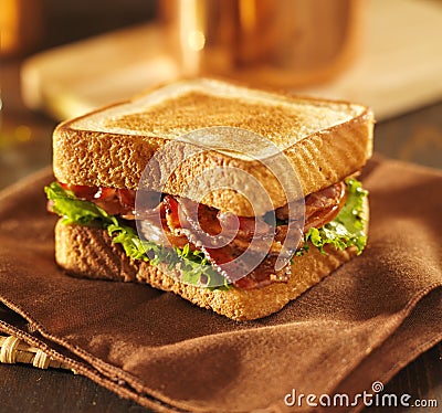 BLT bacon lettuce tomato sandwich Stock Photo